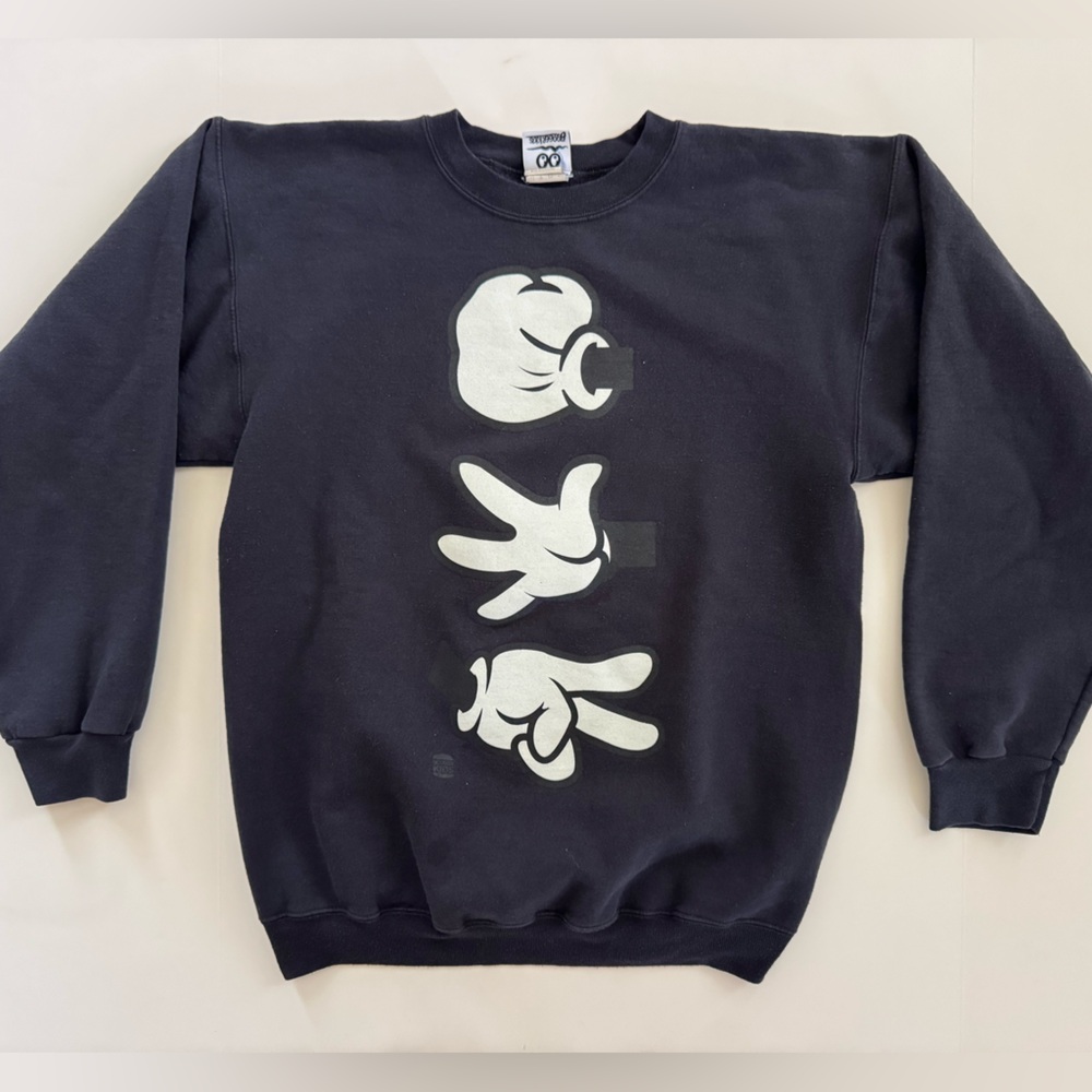 Black Booger Kids Rock Paper Scissors Graphic Crewneck Sweatshirt (Men’s)